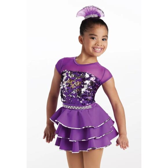 Dance Costume Jazz Intermediate Child Purple Weissman 14947 Pageant Tap
